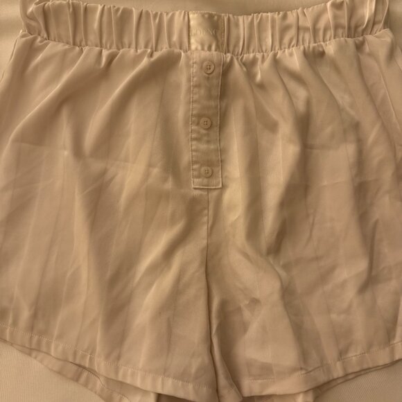 Lounge Striped Satin Pajama Set in "Pearl" - Picture 15 of 16